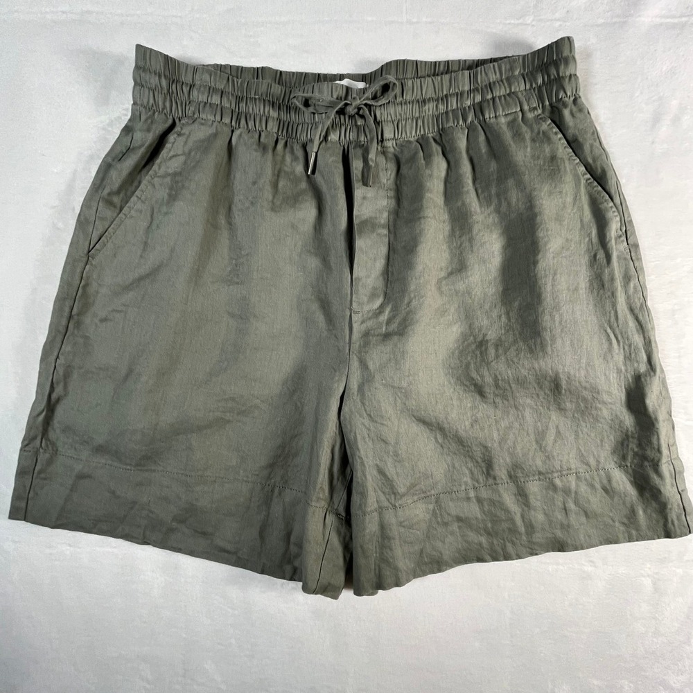 NWT Just Jeans Womens 14 Linen Shorts Moss Green 6" inseam